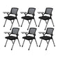 Contemporary Guest Chair Mid-Back Ergonomic Conference Chair With Writing Pad 6 Piece Set Casters Included Clearhalo 'furn' 'furn_office_chair' 'Furniture' 'Office Chairs' 'Office Furniture' 'office_chair' 6047093