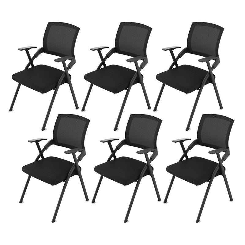 Contemporary Guest Chair Mid-Back Ergonomic Conference Chair Without Writing Pad 6 Piece Set Casters Not Included Clearhalo 'furn' 'furn_office_chair' 'Furniture' 'Office Chairs' 'Office Furniture' 'office_chair' 6047096