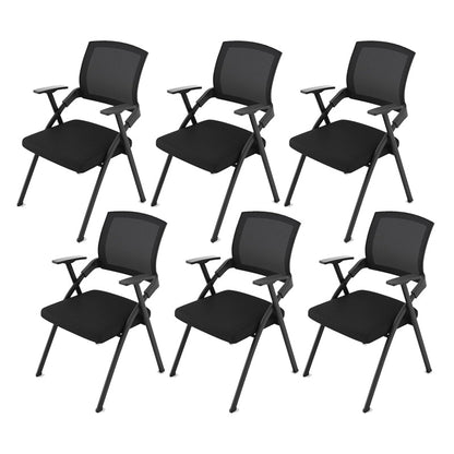 Contemporary Guest Chair Mid-Back Ergonomic Conference Chair Without Writing Pad 6 Piece Set Casters Not Included Clearhalo 'furn' 'furn_office_chair' 'Furniture' 'Office Chairs' 'Office Furniture' 'office_chair' 6047096