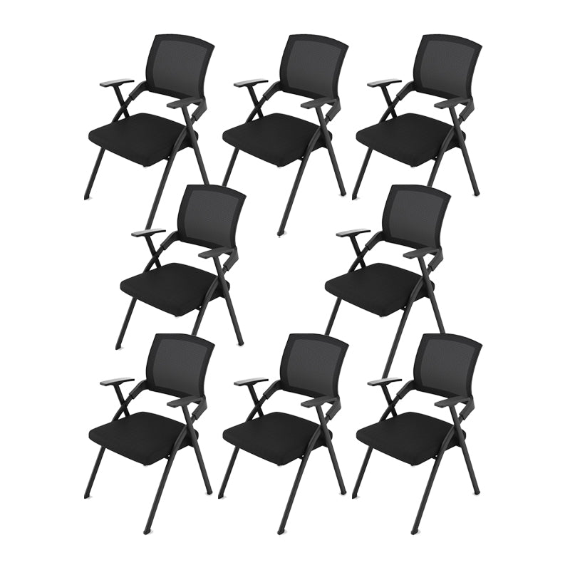 Contemporary Guest Chair Mid-Back Ergonomic Conference Chair Without Writing Pad 8 Piece Set Casters Not Included Clearhalo 'furn' 'furn_office_chair' 'Furniture' 'Office Chairs' 'Office Furniture' 'office_chair' 6047098