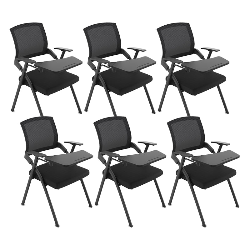 Contemporary Guest Chair Mid-Back Ergonomic Conference Chair With Writing Pad 6 Piece Set Casters Not Included Clearhalo 'furn' 'furn_office_chair' 'Furniture' 'Office Chairs' 'Office Furniture' 'office_chair' 6047100