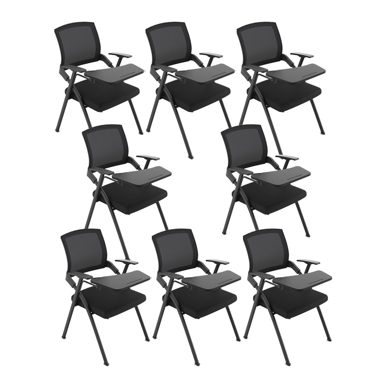 Contemporary Guest Chair Mid-Back Ergonomic Conference Chair With Writing Pad 8 Piece Set Casters Not Included Clearhalo 'furn' 'furn_office_chair' 'Furniture' 'Office Chairs' 'Office Furniture' 'office_chair' 6047102