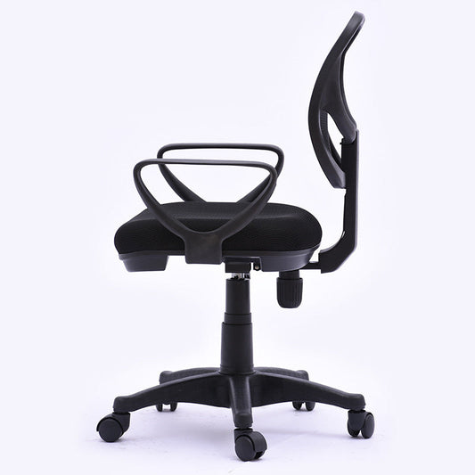 Contemporary Arm Chair Fixed Arm Adjustable Seat Height Swivel Office Chair Clearhalo 'furn' 'furn_office_chair' 'Furniture' 'Office Chairs' 'Office Furniture' 'office_chair' 6047113