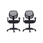 Contemporary Arm Chair Fixed Arm Adjustable Seat Height Swivel Office Chair 2 Piece Set Nylon Clearhalo 'furn' 'furn_office_chair' 'Furniture' 'Office Chairs' 'Office Furniture' 'office_chair' 6047118