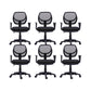 Contemporary Arm Chair Fixed Arm Adjustable Seat Height Swivel Office Chair 6 Piece Set Nylon Clearhalo 'furn' 'furn_office_chair' 'Furniture' 'Office Chairs' 'Office Furniture' 'office_chair' 6047123