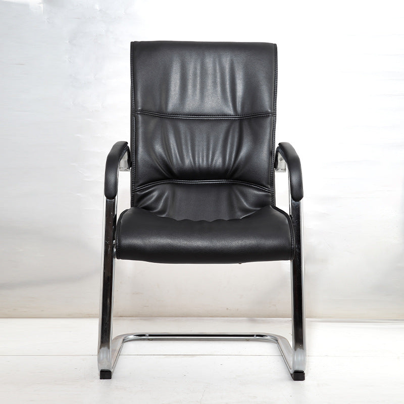 Contemporary Ergonomic Office Chair Mid-Back No Wheels Guest Chair Clearhalo 'furn' 'furn_office_chair' 'Furniture' 'Office Chairs' 'Office Furniture' 'office_chair' 6047144