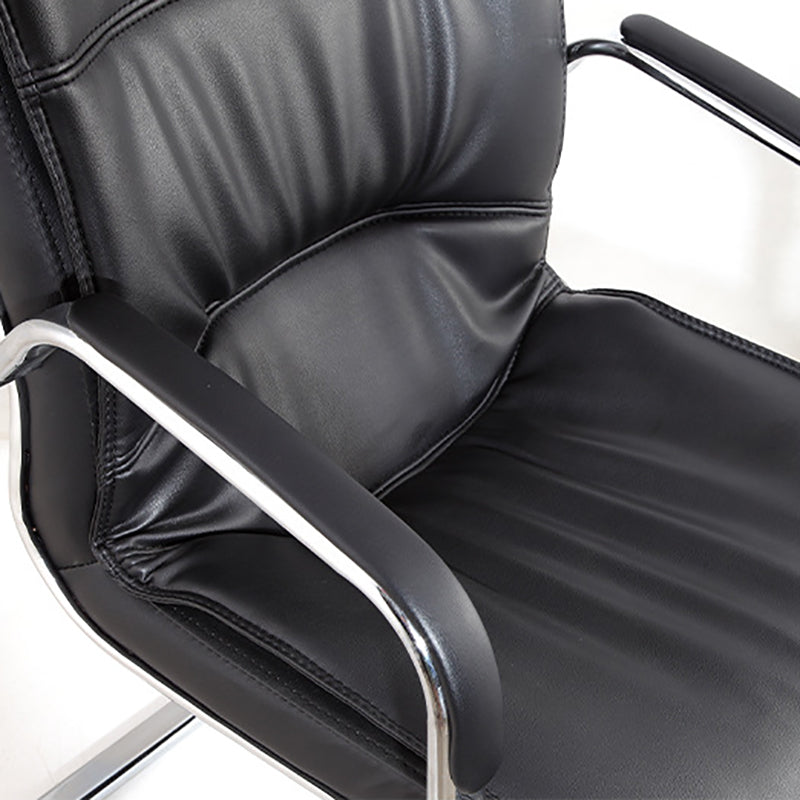 Contemporary Ergonomic Office Chair Mid-Back No Wheels Guest Chair Clearhalo 'furn' 'furn_office_chair' 'Furniture' 'Office Chairs' 'Office Furniture' 'office_chair' 6047146