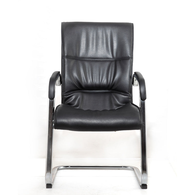 Contemporary Ergonomic Office Chair Mid-Back No Wheels Guest Chair Clearhalo 'furn' 'furn_office_chair' 'Furniture' 'Office Chairs' 'Office Furniture' 'office_chair' 6047147