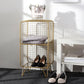 Light Luxury Metal Bookshelf Closed Back Shelf Bookcase with Legs