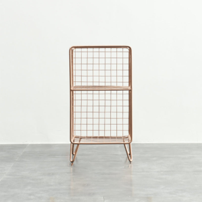 Light Luxury Metal Bookshelf Closed Back Shelf Bookcase with Legs