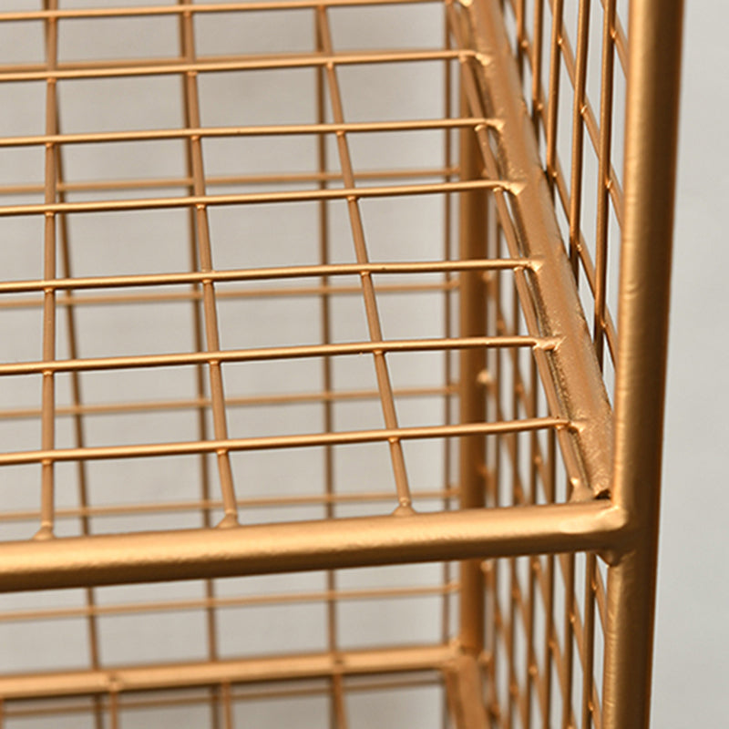 Light Luxury Metal Bookshelf Closed Back Shelf Bookcase with Legs