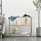 Light Luxury Metal Bookshelf Closed Back Shelf Bookcase with Legs
