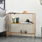 Light Luxury Metal Bookshelf Closed Back Shelf Bookcase with Legs