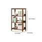 Modern Brown Vertical Book Shelf Bamboo Etagere Open Plank voor thuis