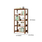 Modern Brown Vertical Book Shelf Bamboo Etagere Open Plank voor thuis
