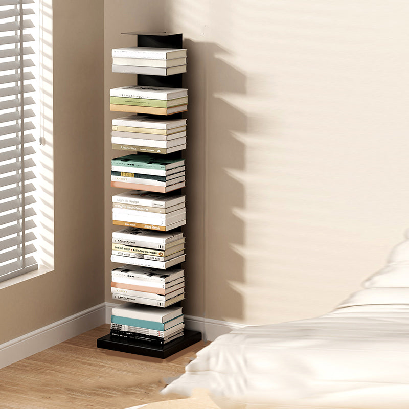 Closed Back Book Shelf Stackable Steel Bookcase Shelves Included
