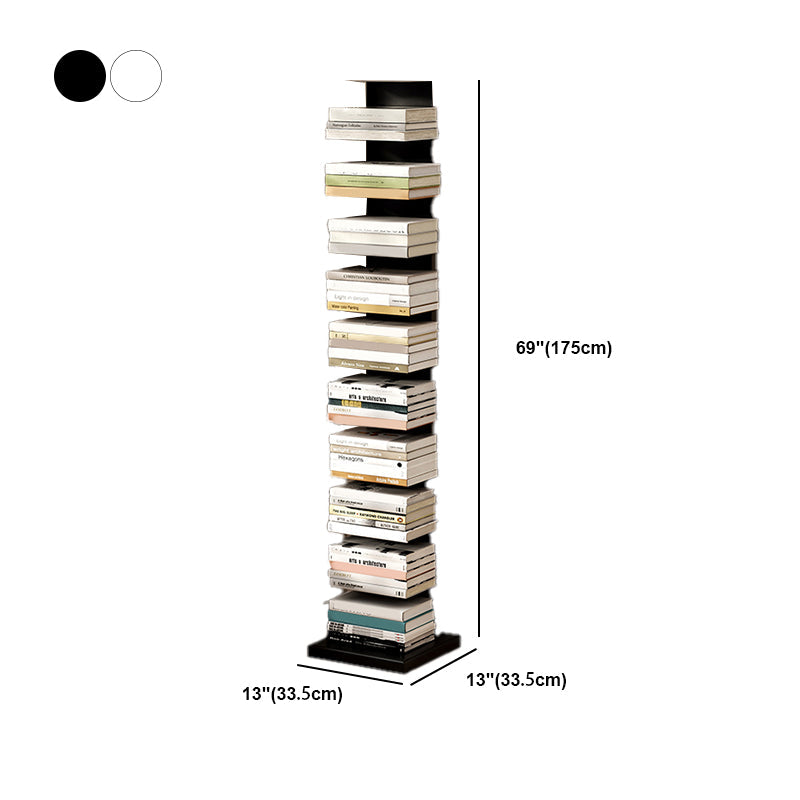 Closed Back Book Shelf Stackable Steel Bookcase Shelves Included