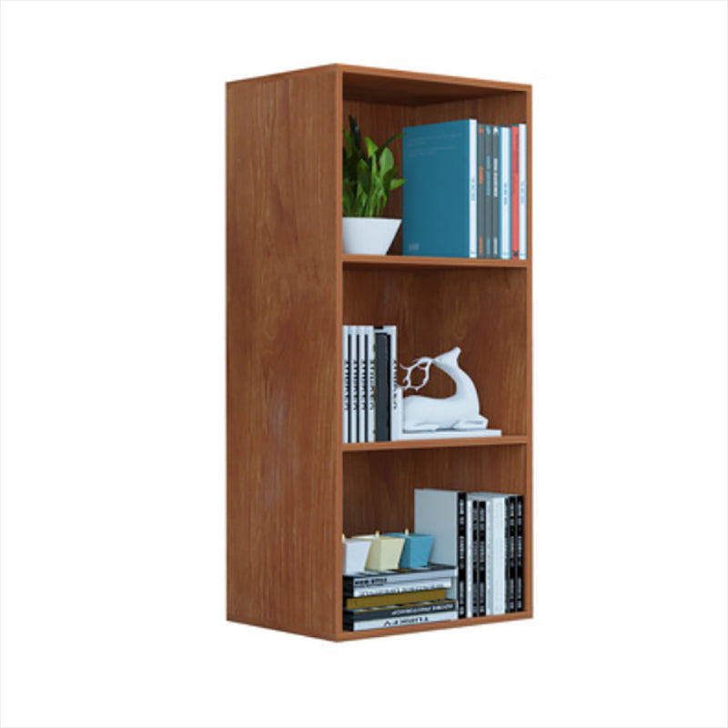 Moderne verticale gesloten achterste plank boekenkast hoek Engineered houten boekplank voor thuis