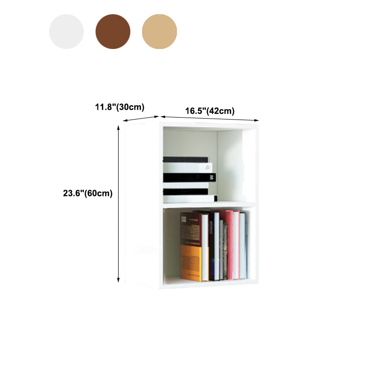 Moderne verticale gesloten achterste plank boekenkast hoek Engineered houten boekplank voor thuis