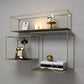 Glam Open Shelf Bookcase Floating Metal Book Shelf for Living Room Clearhalo 'Bookcases' 'furn' 'furn_bookcases' 'Furniture' 'Office Furniture' 6047313