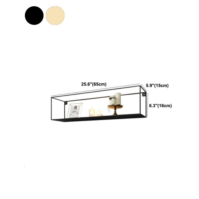 Glam Open Shelf Bookcase Floating Metal Book Shelf for Living Room Clearhalo 'Bookcases' 'furn' 'furn_bookcases' 'Furniture' 'Office Furniture' 6047320