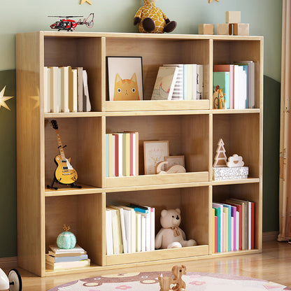 Modern Standard Bookshelf 3 Shelf Wood Closed Back Bookcase 47" H X 12" W