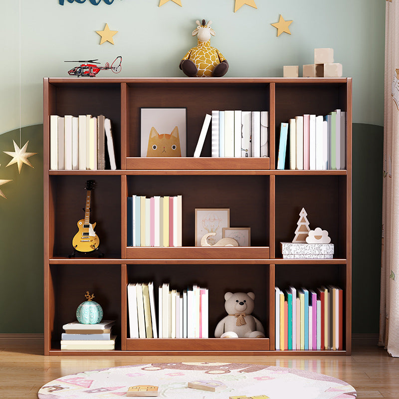 Modern Standard Bookshelf 3 Shelf Wood Closed Back Bookcase 47" H X 12" W