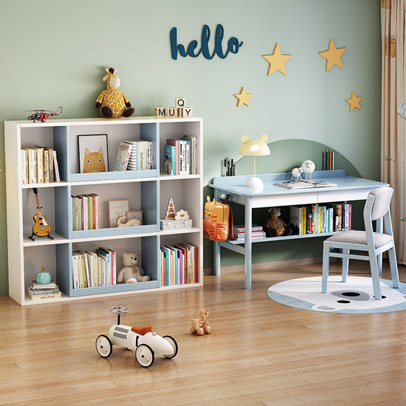 Modern Standard Bookshelf 3 Shelf Wood Closed Back Bookcase 47" H X 12" W