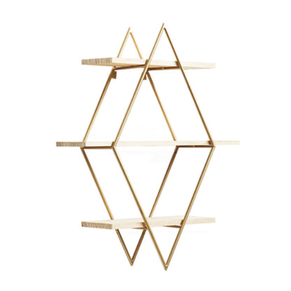 Luxury Floating Bookshelf Metal Lozenge Open Back Book Shelf