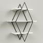 Luxury Floating Bookshelf Metal Lozenge Open Back Book Shelf