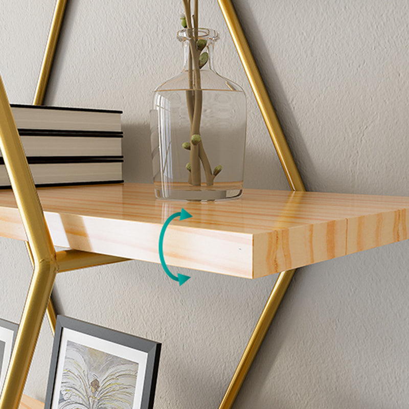 Luxury Floating Bookshelf Metal Lozenge Open Back Book Shelf