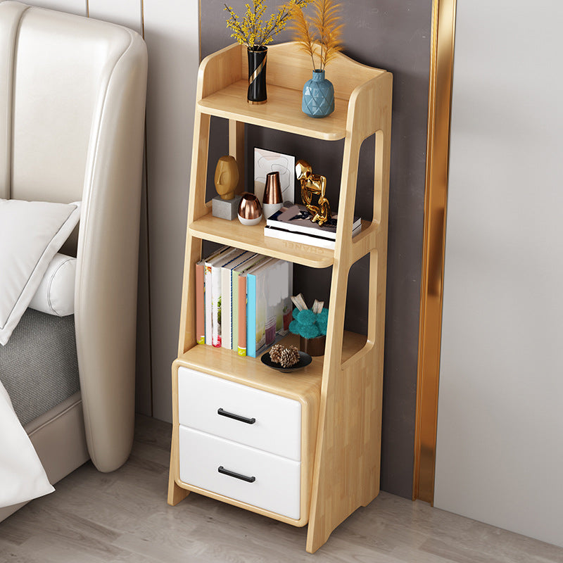 はしご本棚引き出しストレージ付きモダンな木製本棚47 "H x 14" w