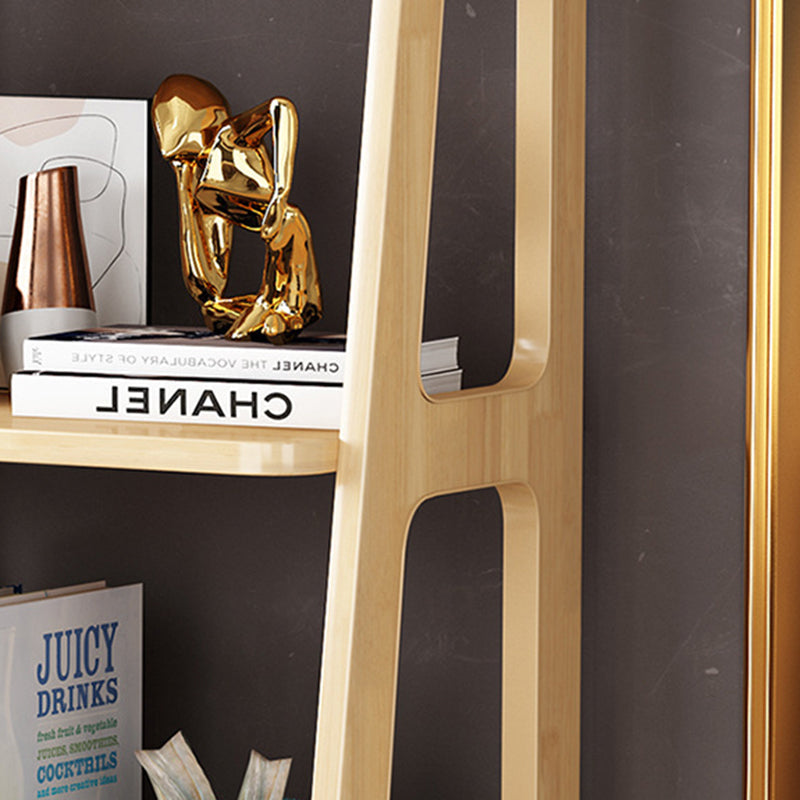 はしご本棚引き出しストレージ付きモダンな木製本棚47 "H x 14" w