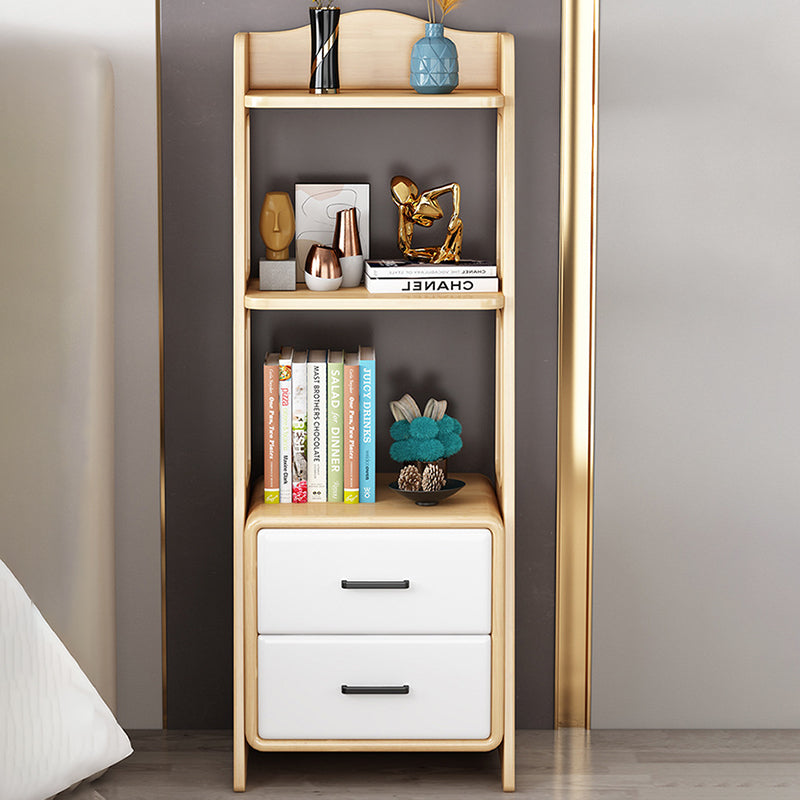 はしご本棚引き出しストレージ付きモダンな木製本棚47 "H x 14" w