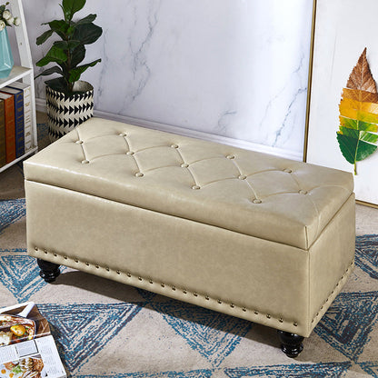 15.7" W Cushioned Bench Upholstered Mid-Century Modern Seating Bench Light Gray Clearhalo 'Benches' 'Chairs & Seating' 'furn' 'furn_benches' 'Furniture' 'Living Room Furniture' 6047494