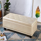 15.7" W Cushioned Bench Upholstered Mid-Century Modern Seating Bench Ivory Clearhalo 'Benches' 'Chairs & Seating' 'furn' 'furn_benches' 'Furniture' 'Living Room Furniture' 6047501
