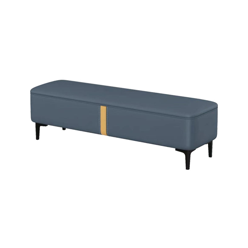 47.2"L Upholstered Seating Bench Cushioned Entryway and Bedroom Bench with Legs Blue Clearhalo 'Benches' 'Chairs & Seating' 'furn' 'furn_benches' 'Furniture' 'Living Room Furniture' 6047555