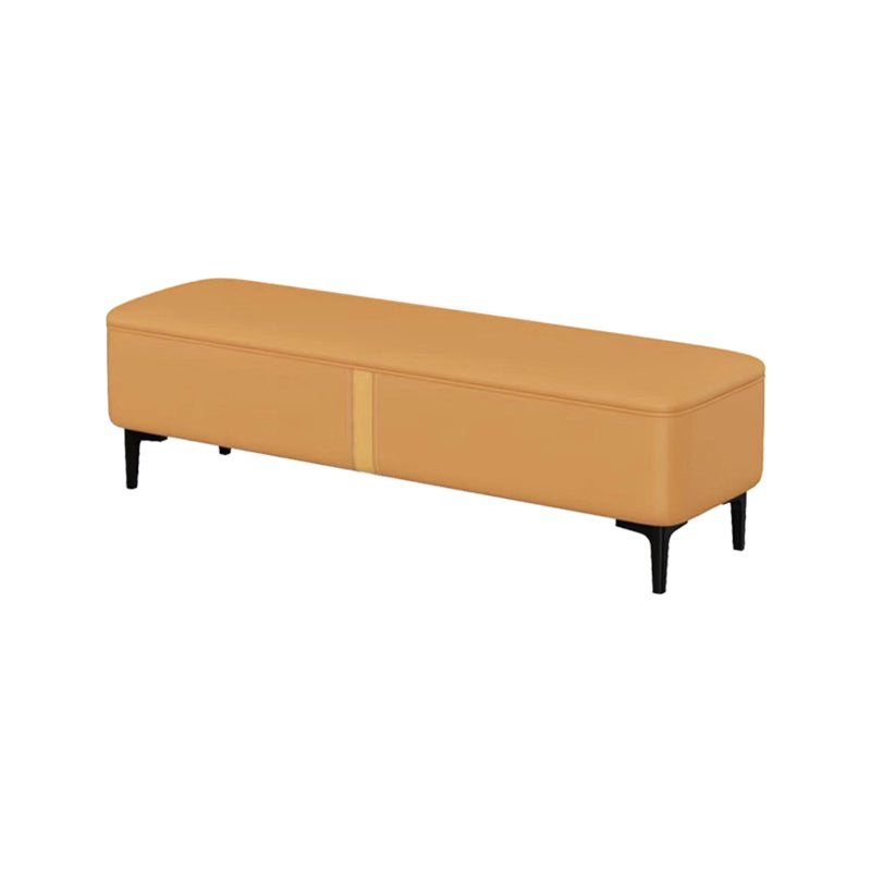 47.2"L Upholstered Seating Bench Cushioned Entryway and Bedroom Bench with Legs Dark Orange Clearhalo 'Benches' 'Chairs & Seating' 'furn' 'furn_benches' 'Furniture' 'Living Room Furniture' 6047557