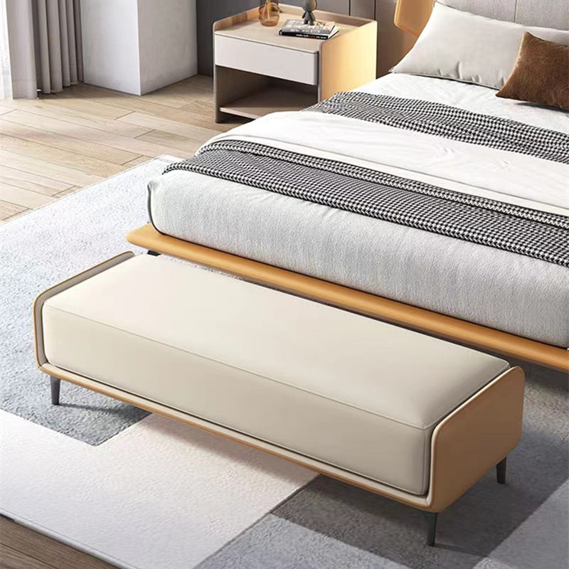 47.2"L Upholstered Seating Bench Cushioned Entryway and Bedroom Bench with Legs Clearhalo 'Benches' 'Chairs & Seating' 'furn' 'furn_benches' 'Furniture' 'Living Room Furniture' 6047565