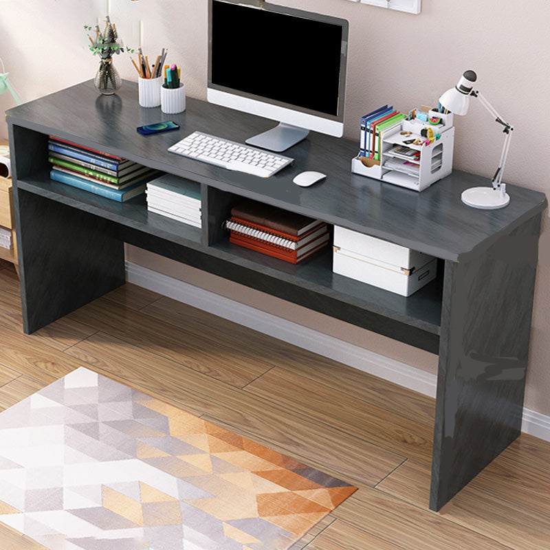 Parsons Modern Computer Desk Rectangular Solid Wood Writing Desk 55"L x 16"W x 30"H Grey Clearhalo 'furn' 'furn_office_desk' 'Furniture' 'Office Desks' 'Office Furniture' 'office_desk' 6047630
