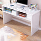 Parsons Modern Computer Desk Rectangular Solid Wood Writing Desk 47"L x 16"W x 30"H White Clearhalo 'furn' 'furn_office_desk' 'Furniture' 'Office Desks' 'Office Furniture' 'office_desk' 6047642