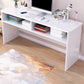Parsons Modern Computer Desk Rectangular Solid Wood Writing Desk 55"L x 16"W x 30"H White Clearhalo 'furn' 'furn_office_desk' 'Furniture' 'Office Desks' 'Office Furniture' 'office_desk' 6047645
