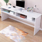 Parsons Modern Computer Desk Rectangular Solid Wood Writing Desk 78.7"L x 15.7"W x 29.9"H White Clearhalo 'furn' 'furn_office_desk' 'Furniture' 'Office Desks' 'Office Furniture' 'office_desk' 6047660