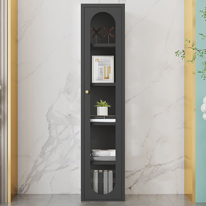 Visualizzazione in acciaio inossidabile mobile moderno con porte di vetro