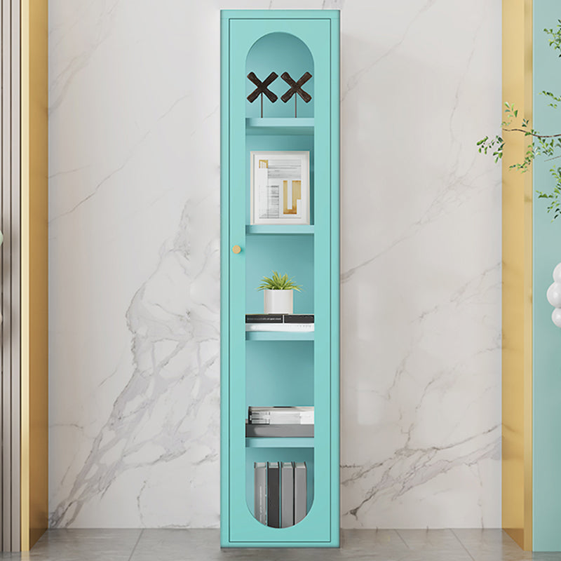 Visualizzazione in acciaio inossidabile mobile moderno con porte di vetro