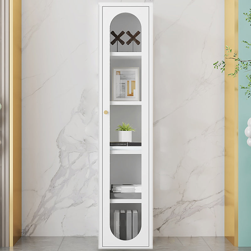 Visualizzazione in acciaio inossidabile mobile moderno con porte di vetro