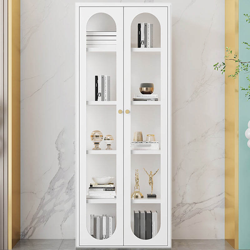 Visualizzazione in acciaio inossidabile mobile moderno con porte di vetro