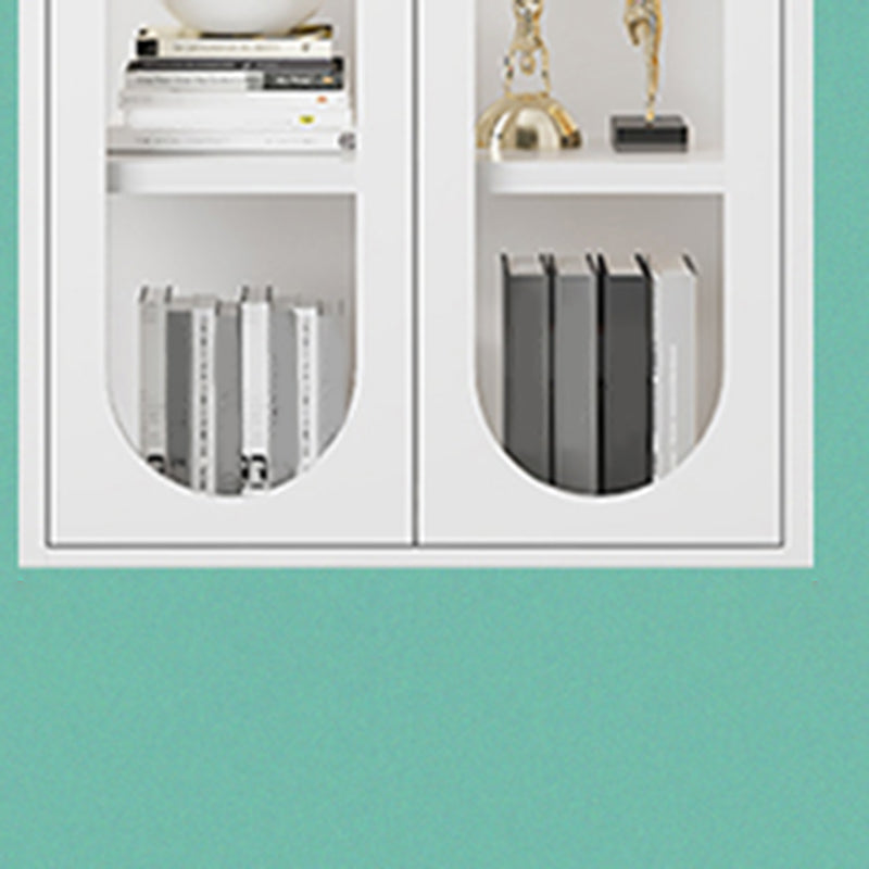 Visualizzazione in acciaio inossidabile mobile moderno con porte di vetro