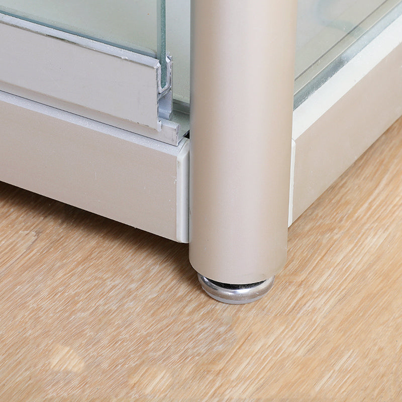 MODERNA METALLA METALE SETTORE DI VETRO CURIO CURIO in bianco/ oro