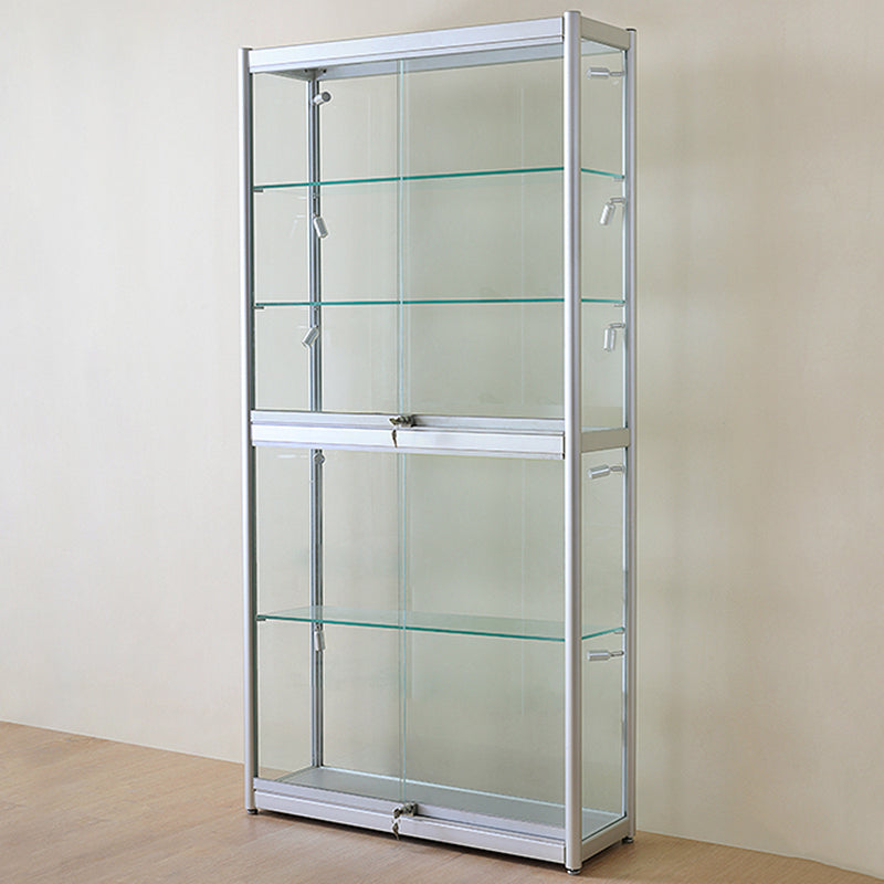 MODERNA METALLA METALE SETTORE DI VETRO CURIO CURIO in bianco/ oro